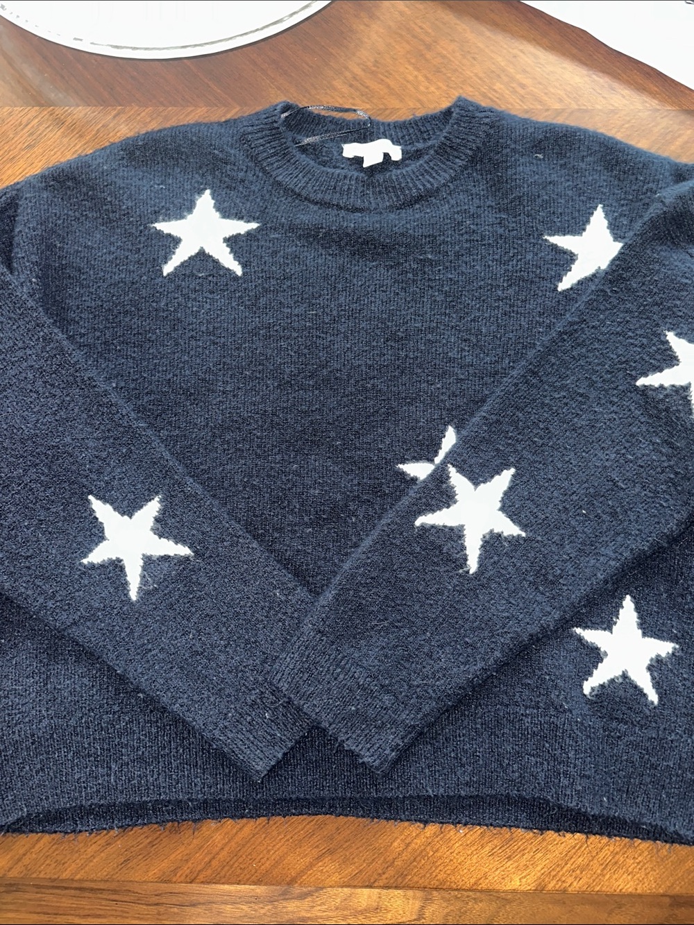Women's Navy Star Crewneck Sweater
